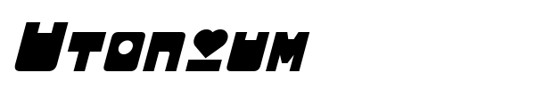 Utonium font preview